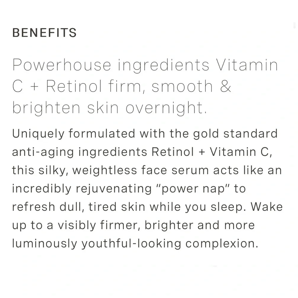 KATE SOMERVILLE +RETINOL VITA C POWER SERUM FIRMING & BRIGHTENING TREATMENT